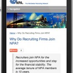 Mobile Website Design for NPA Worldwide by The Imagination Factory