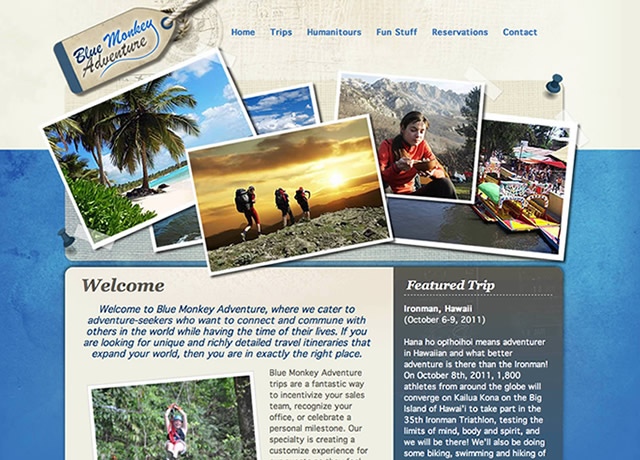 Identitiy Design, Website Design and Development for Blue Monkey Adventure by The Imagination Factory